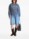 Samsoe & Samsoe Savan Logo-print Sweatshirt In Blue