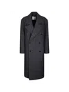 Samsoe & Samsoe Savince Double-breasted Coat In Blue