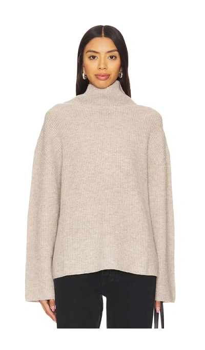 Samsoe & Samsoe Sazlata Turtleneck In Khaki Melange