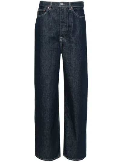 Samsoe & Samsoe Shelly High-rise Straight-leg Jeans In Blue