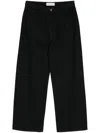 Samsoe & Samsoe Shelly Mid-rise Wide-leg Jeans In Black