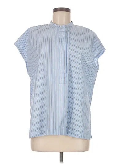Pre-owned Samsoe & Samsoe Short Sleeve Blouse In Blue