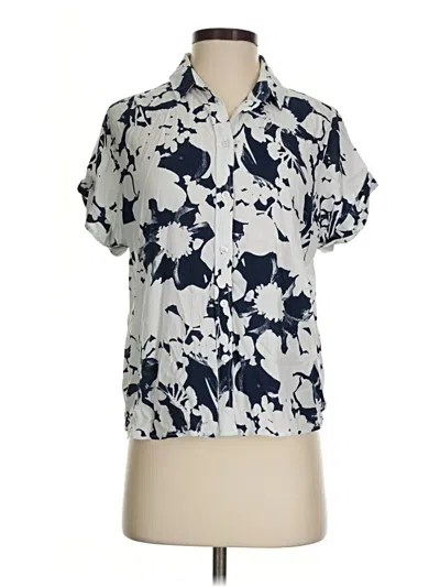 Pre-owned Samsoe & Samsoe Short Sleeve Blouse In Blue