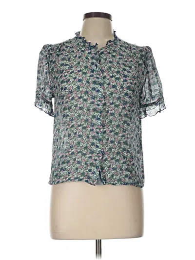 Pre-owned Samsoe & Samsoe Short Sleeve Blouse In Green