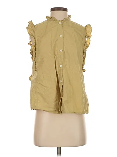 Pre-owned Samsoe & Samsoe Short Sleeve Button Down Shirt In Brown