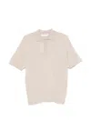 Samsoe & Samsoe Short-sleeved Polo Shirt In Brown