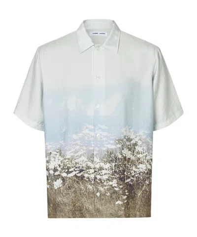 SAMSOE & SAMSOE SAAYO FLORAL-PRINT SHORT-SLEEVE SHIRT