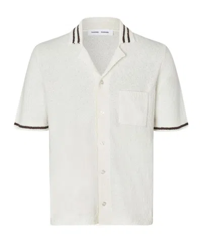 Samsoe & Samsoe Short Sleeve Shirt In White