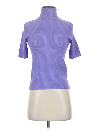 Pre-owned Samsoe & Samsoe Short Sleeve Turtleneck In Purple