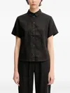 Samsoe & Samsoe Short-sleeved Button-down Shirt In Black