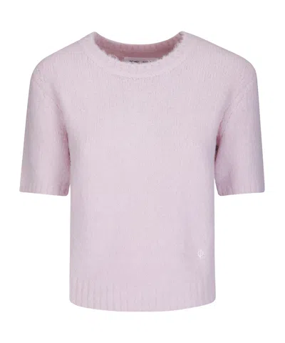 Samsoe & Samsoe Sajeanne Short Sleeve Knit Jumper In Pink