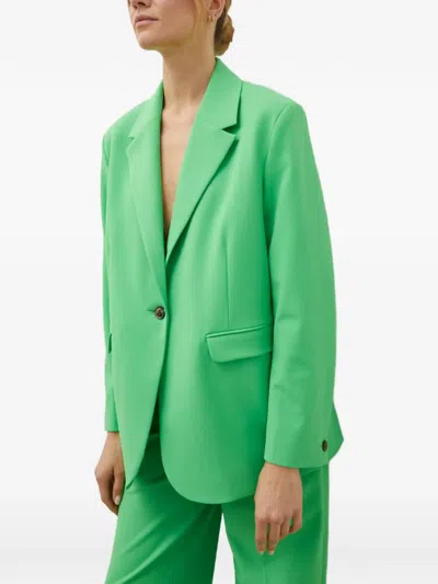 Samsoe & Samsoe Single-breasted Blazer In Green