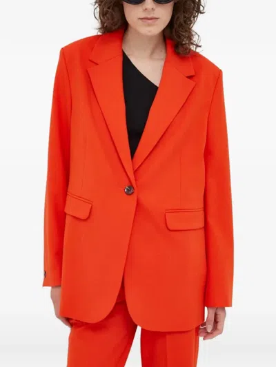 Samsoe & Samsoe Single-breasted Blazer In Red