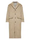 Samsoe & Samsoe Single-breasted Coat In Brown