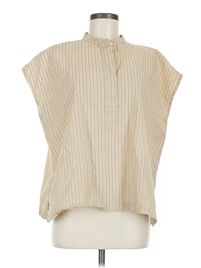 Pre-owned Samsoe & Samsoe Sleeveless Button Down Shirt In White