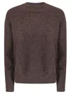 Samsoe & Samsoe Soft Wool Blend Sweater With Classic Round Neckline And Timeless Design In Brown