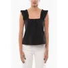 Samsoe & Samsoe Solid Color Gill Top With Gathers And Ruffles