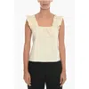 Samsoe & Samsoe Solid Color Gill Top With Pleated
