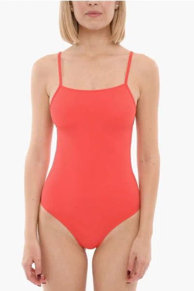 Samsoe & Samsoe Solid Color Kari One-piece Swimsuit In Orange