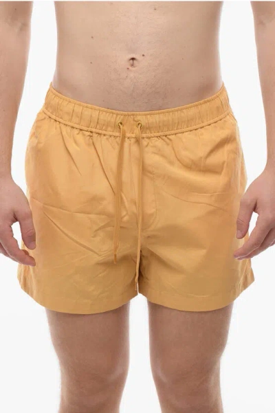 Samsoe & Samsoe Solid Color Mason Swim Shorts In Burgundy