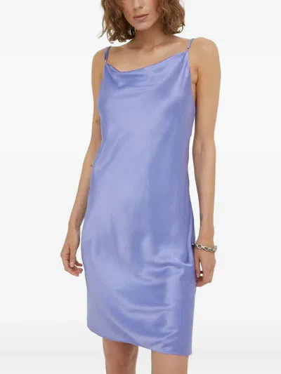 SAMSOE & SAMSOE SPAGHETTI-STRAP COWL-NECK MINI DRESS