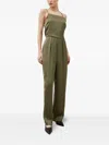 Samsoe & Samsoe Square-neck Open-back Jumpsuit In Green
