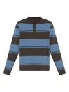 Samsoe & Samsoe Striped Long-sleeve Polo Shirt In Blue