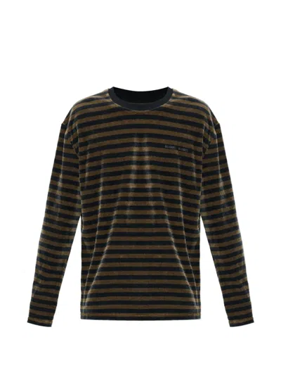 Samsoe & Samsoe Striped Long-sleeved T-shirt In Brown