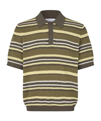 SAMSOE & SAMSOE STRIPED POLO SHIRT