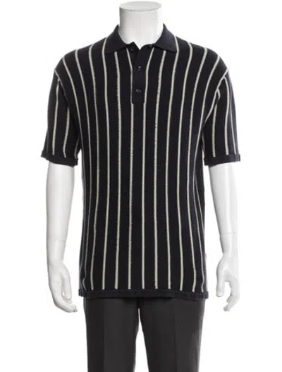 Pre-owned Samsoe & Samsoe Striped Short Sleeve Shirt In Black