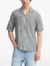 Samsoe & Samsoe Striped Short-sleeve Shirt In Multi