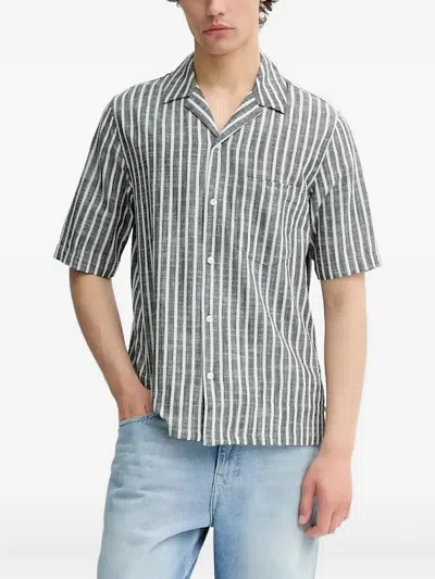 Samsoe & Samsoe Striped Short-sleeve Shirt In Multi