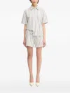 Samsoe & Samsoe Striped Short-sleeve Shirt In White