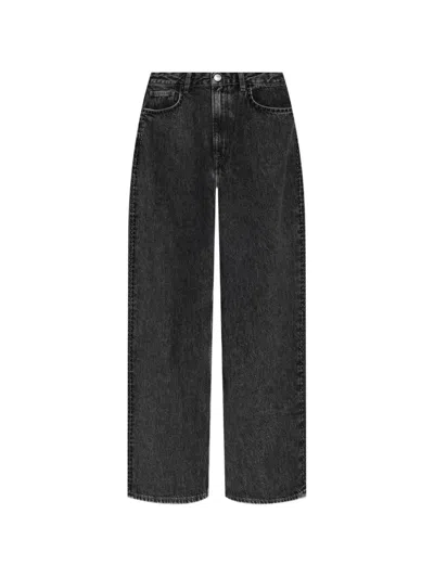 Samsoe & Samsoe Studded Denim Jeans In Black