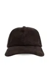 Samsoe & Samsoe Suede Baseball Cap In Brown