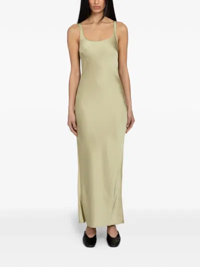 Samsoe & Samsoe Sunna Side-slit Dress In Green