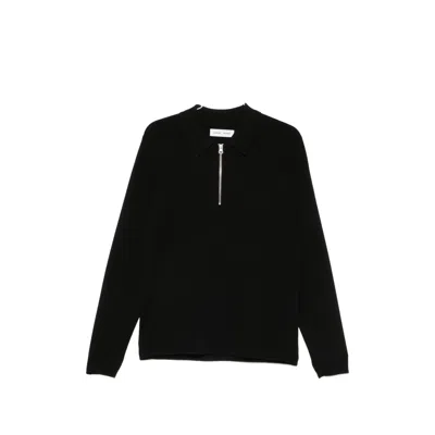 Samsoe & Samsoe Half-zip Knitted Sweater In Black