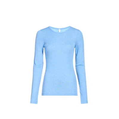 Samsoe & Samsoe T-shirt Cintrée Manches Longues In Blue
