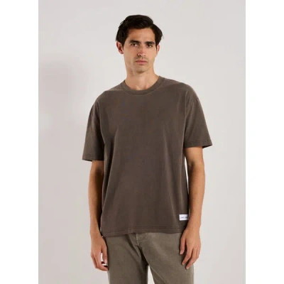 Samsoe & Samsoe T-shirt Col Rond En Coton In Brown