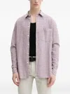 Samsoe & Samsoe Textured Gingham Shirt In Purple