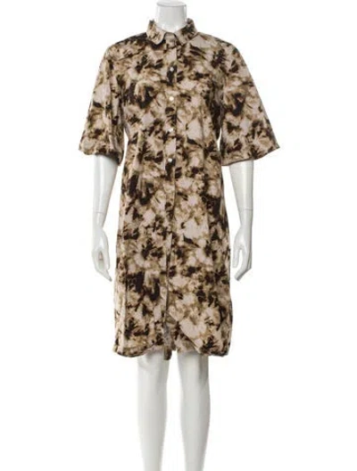 Pre-owned Samsoe & Samsoe Tie-dye Print Knee-length Dress In Multi