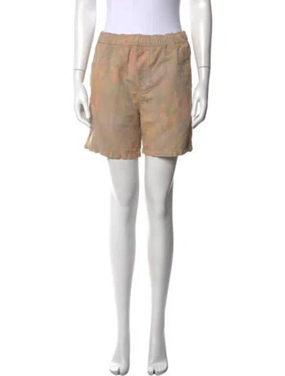 Pre-owned Samsoe & Samsoe Tie-dye Print Mini Shorts In Neutrals