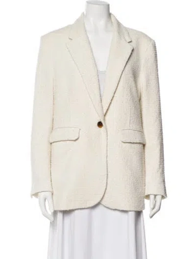 Pre-owned Samsoe & Samsoe Tweed Pattern Blazer In Multi