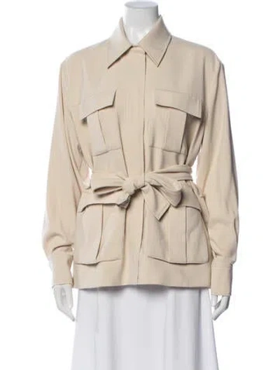 Pre-owned Samsoe & Samsoe Utility Jacket In Neutral
