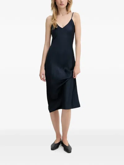 Samsoe & Samsoe V-neck Slip Dress In Blue