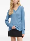 Samsoe & Samsoe V-neck Top In Blue