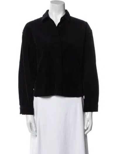 Pre-owned Samsoe & Samsoe V-neck Long Sleeve Sweatshirt In Blue