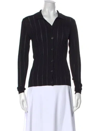 Pre-owned Samsoe & Samsoe V-neck Sweater In Black