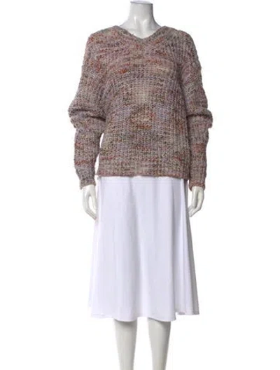 Pre-owned Samsoe & Samsoe V-neck Sweater In Multicolor