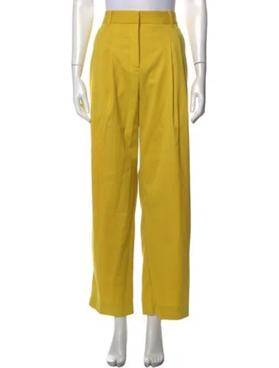 Pre-owned Samsoe & Samsoe Wide Leg Pants In Yellow